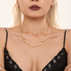 Wholesale Handmade Beaded Collarbone Necklace And Bracelet Set With Natural Stone And Imitation Pearl Light Luxury Style Electroplated