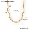 Wholesale Handmade Beaded Collarbone Necklace And Bracelet Set With Natural Stone And Imitation Pearl Light Luxury Style Electroplated
