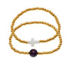 Wholesale Handmade Beaded Cross Bracelet 316L Stainless Steel Geometric 18K Gold Plated Jewelry For Women