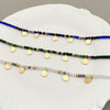 Wholesale Handmade Beaded Elegant Geometric Stainless Steel Natural Stone Bracelet For Women With Electroplating