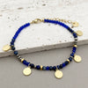 Wholesale Handmade Beaded Elegant Geometric Stainless Steel Natural Stone Bracelet For Women With Electroplating