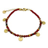 Wholesale Handmade Beaded Elegant Geometric Stainless Steel Natural Stone Bracelet For Women With Electroplating