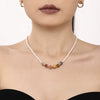 Wholesale Handmade Beaded Necklace With Freshwater Pearl Natural Stone And Stainless Steel In Light Luxury Style And Geometric Pattern