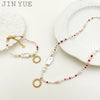 Wholesale Handmade Beaded Titanium Steel Necklace And Bracelet Set For Women With Stars Sun Moon Clouds Universe Pattern And Electroplating Treatment