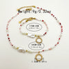 Wholesale Handmade Beaded Titanium Steel Necklace And Bracelet Set For Women With Stars Sun Moon Clouds Universe Pattern And Electroplating Treatment