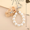 Wholesale Handmade Beads Cartoon Animals Plush Bear Pendant Keychain Hanging Chain