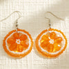 Wholesale Handmade Beads 14K Gold Ear Needle Fruit Shape Orange Earrings For Women