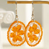 Wholesale Handmade Beads 14K Gold Ear Needle Fruit Shape Orange Earrings For Women