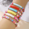 Wholesale Handmade Bohemian Soft Pottery Geometric Round Beads Beaded Combination Bracelet For Women And Men
