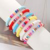 Wholesale Handmade Bohemian Soft Pottery Geometric Round Beads Beaded Combination Bracelet For Women And Men