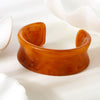 Wholesale Handmade Brown Gradient Cshaped Concave Resin Open Bracelet For Women Highend Jewelry