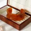 Wholesale Handmade Brown Gradient Cshaped Concave Resin Open Bracelet For Women Highend Jewelry