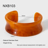 Wholesale Handmade Brown Gradient Cshaped Concave Resin Open Bracelet For Women Highend Jewelry