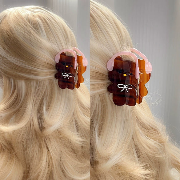 Wholesale Handmade Cartoon Cat Acetic Acid Hairpin For Girls Lovely Animal Style