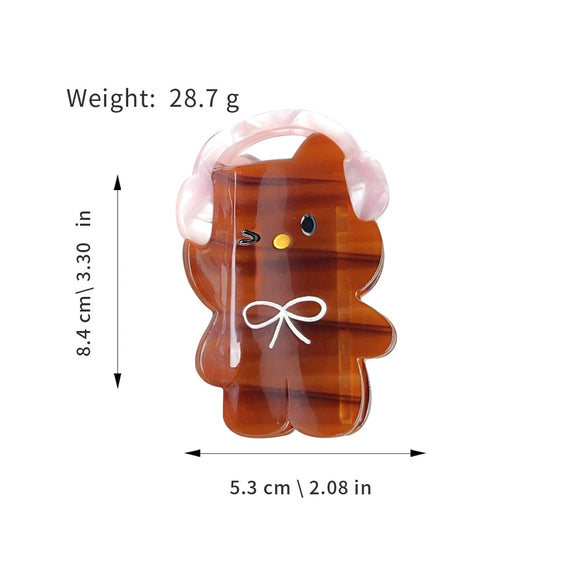 Wholesale Handmade Cartoon Cat Acetic Acid Hairpin For Girls Lovely Animal Style