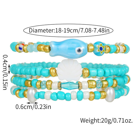 Wholesale Handmade Ceramic Rice Bead Bracelet With Animal And Zodiac Pattern Unisex Style