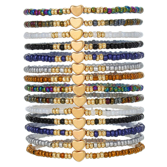 Wholesale Handmade Ceramic Rice Bead Bracelet With Animal And Zodiac Pattern Unisex Style
