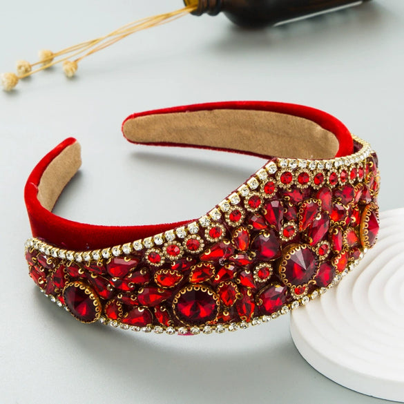Wholesale Handmade Cloth Headband In Light Luxury Style Baroque Retro Exaggerated Design For Women