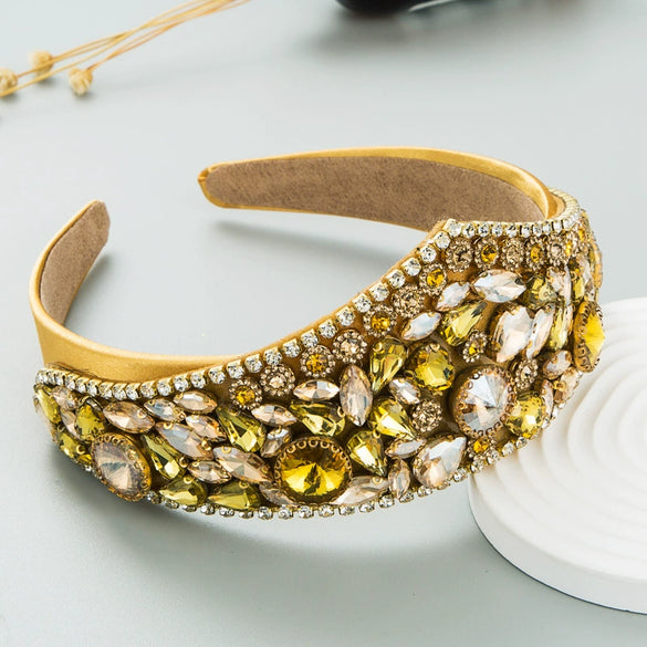 Wholesale Handmade Cloth Headband In Light Luxury Style Baroque Retro Exaggerated Design For Women