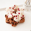 Wholesale Handmade Cloth Heart Hair Ring For Girls High Elasticity Summer New Ins Style