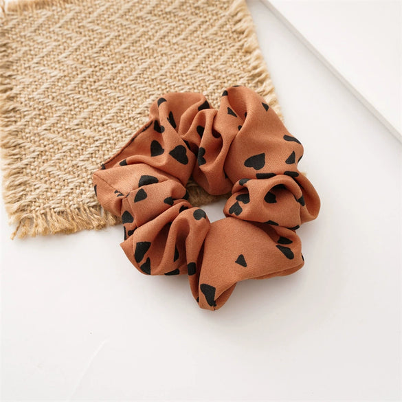 Wholesale Handmade Cloth Heart Hair Ring For Girls High Elasticity Summer New Ins Style