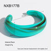 Wholesale Handmade Colorful Gradient C Shaped Resin Open Bracelet Women's Jewelry Accessories
