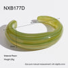 Wholesale Handmade Colorful Gradient C Shaped Resin Open Bracelet Women's Jewelry Accessories