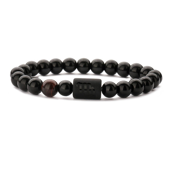 Wholesale Handmade Constellation Agate Elastic Bracelet