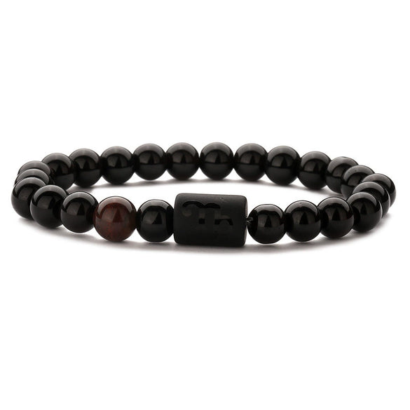 Wholesale Handmade Constellation Agate Elastic Bracelet