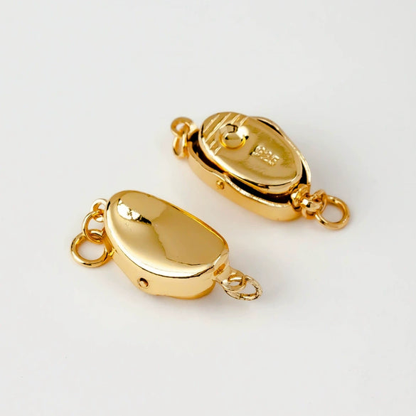 Wholesale Handmade Copper Accessories Electroplated 18K Gold Buckle For Pearl Bracelet And Necklace Connection