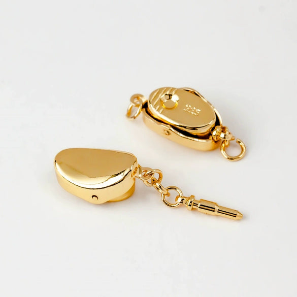 Wholesale Handmade Copper Accessories Electroplated 18K Gold Buckle For Pearl Bracelet And Necklace Connection