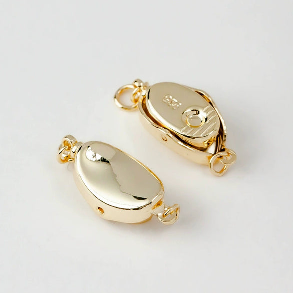 Wholesale Handmade Copper Accessories Electroplated 18K Gold Buckle For Pearl Bracelet And Necklace Connection