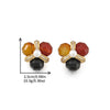 Wholesale Handmade Copper Flower Pattern Natural Stone Inlaid Zircon Palace Style Women's Earrings