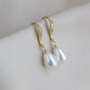 Wholesale Handmade Copper Freshwater Pearl Ear Hook Earrings With Diamonds Natural Style