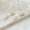 Wholesale Handmade Copper Freshwater Pearl Ear Hook Earrings With Diamonds Natural Style