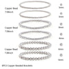 Wholesale Handmade Copper Geometric Minimalist Women's Stacked Beads Elastic Rope Bracelet