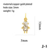 Wholesale Handmade Copper Jewelry Accessories With Inlaid Zircon And Cartoon Characters Angel Boy Girl Small Pendant Diy Necklace