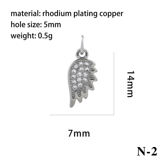 Wholesale Handmade Copper Jewelry Accessories With Inlaid Zircon And Cartoon Characters Angel Boy Girl Small Pendant Diy Necklace