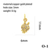 Wholesale Handmade Copper Jewelry Accessories With Inlaid Zircon And Cartoon Characters Angel Boy Girl Small Pendant Diy Necklace
