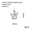 Wholesale Handmade Copper Jewelry Accessories With Inlaid Zircon And Cartoon Characters Angel Boy Girl Small Pendant Diy Necklace
