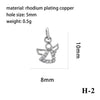 Wholesale Handmade Copper Jewelry Accessories With Inlaid Zircon And Cartoon Characters Angel Boy Girl Small Pendant Diy Necklace