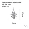 Wholesale Handmade Copper Jewelry Accessories With Inlaid Zircon And Cartoon Characters Angel Boy Girl Small Pendant Diy Necklace