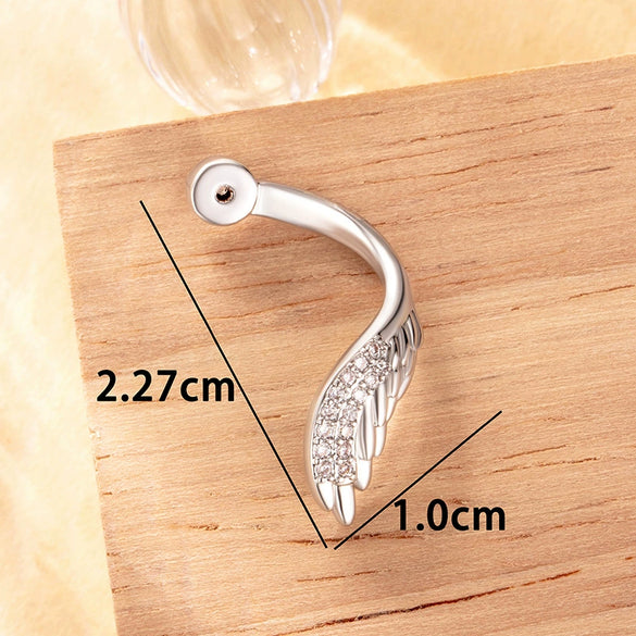 Wholesale Handmade Copper Wings Earrings With Electroplating Simple And Natural Style For Women