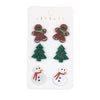 Wholesale Handmade Diy 3Piece Christmas Earrings With Acrylic Pendant Of Christmas Tree Gingerbread Man Snowman Cartoon Characters