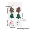 Wholesale Handmade Diy 3Piece Christmas Earrings With Acrylic Pendant Of Christmas Tree Gingerbread Man Snowman Cartoon Characters
