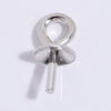 Wholesale Handmade Diy S925 Sterling Silver Round Bead Holder Earrings Pendant Needle Holder With Electroplating