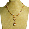 Wholesale Handmade Drop Shape Retro Pearl Long Necklace For Women With Metal And Water Wave Chain