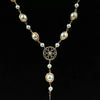 Wholesale Handmade Drop Shape Retro Pearl Long Necklace For Women With Metal And Water Wave Chain