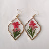 Wholesale Handmade Electroplated Alloy Dried Flower Earrings For Women