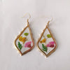 Wholesale Handmade Electroplated Alloy Dried Flower Earrings For Women